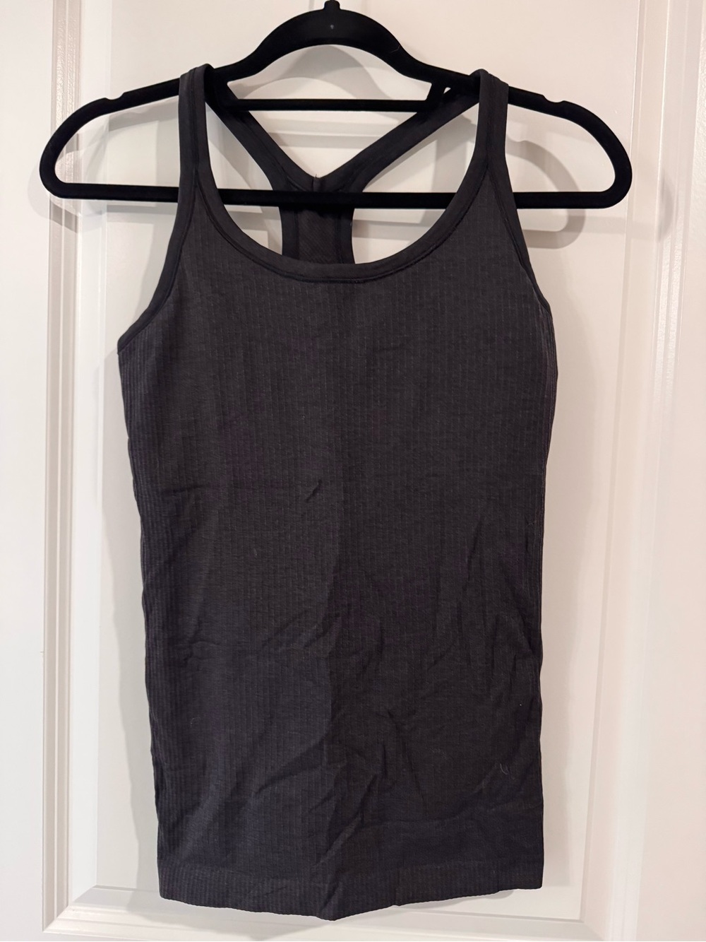 lululemon athletica Black Ribbed Racerback Tank